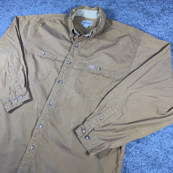 Carhartt Other - Vintage Carhartt Long Sleeve Cotton Canvas Work Shirt Brown Men's Large